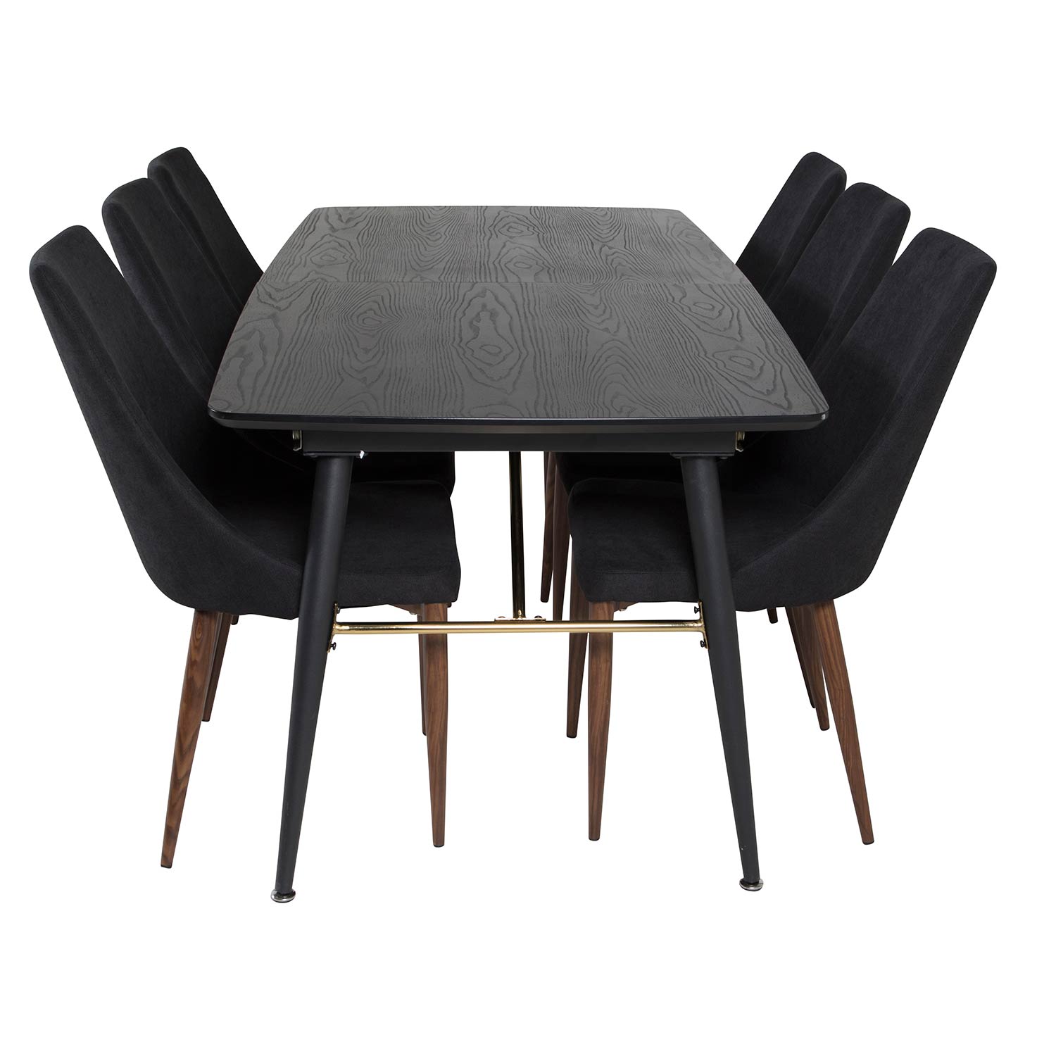 Spisegruppe Venture Home Gold med 6 Leone Stoler