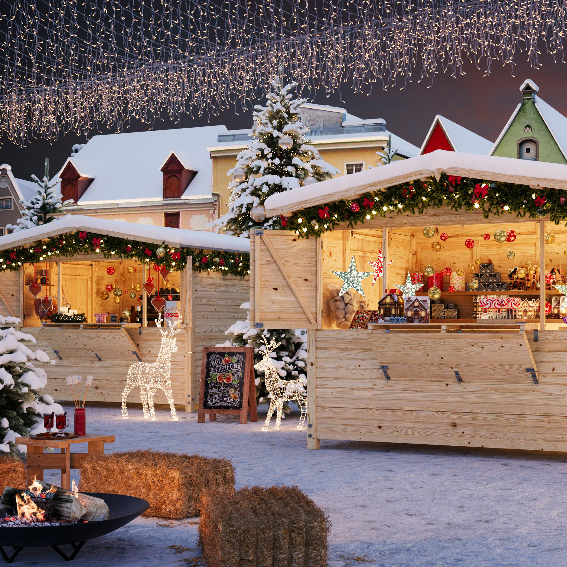 Kiosk Palmako Marian 6,2 m2 Sammenleggbar