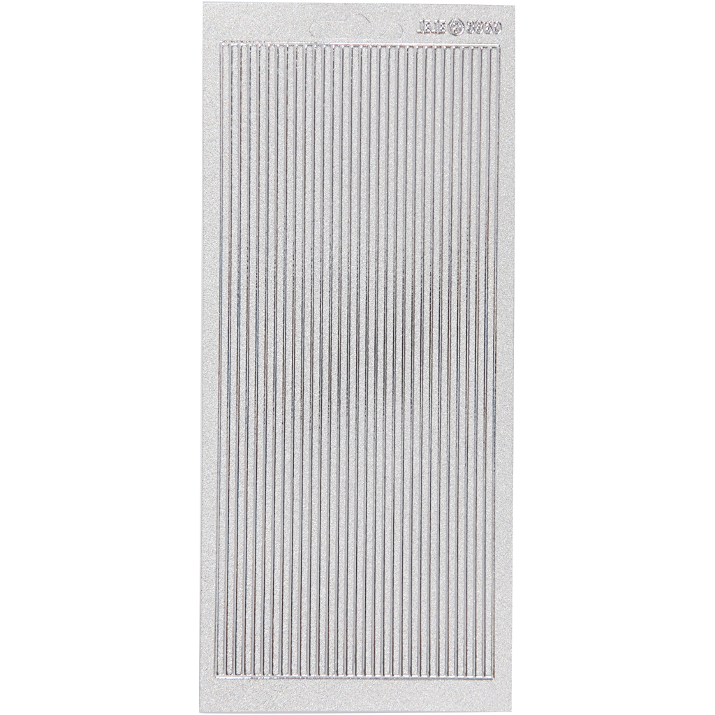 Stickers, silver, bårder, 10x23 cm, 1 ark Sølv