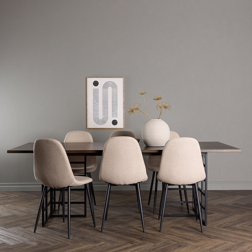 Spisegruppe Venture Home Ystad med 6 stk Polar Stoler