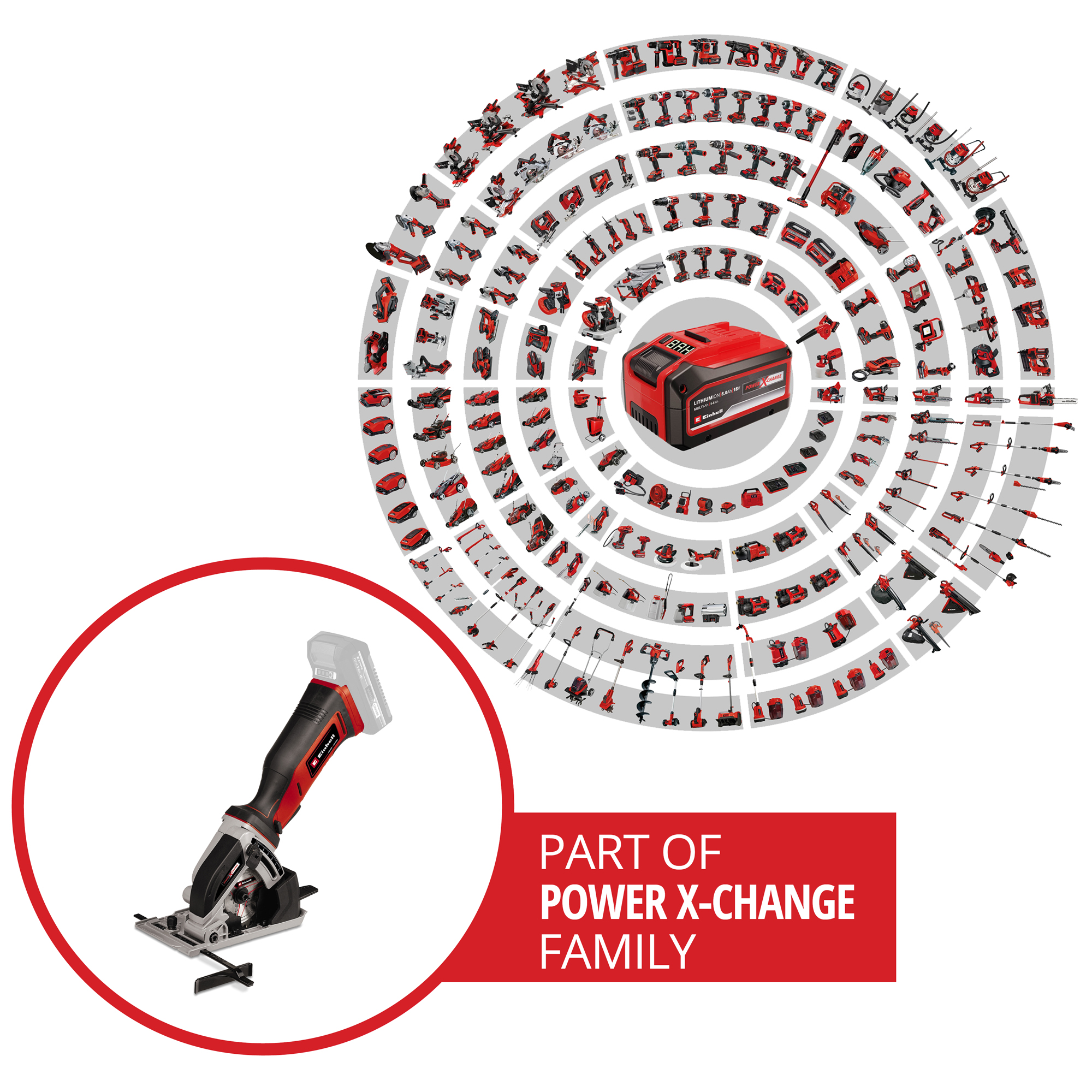 Mini-sirkelsag Einhell TE-CS 18/89 Li - Solo Trådløs uten Batteri