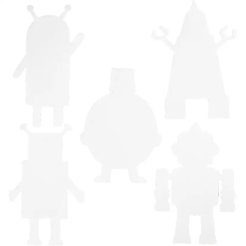 Kartong Creativ Company Robot Hvit 16 stk/1 Pk