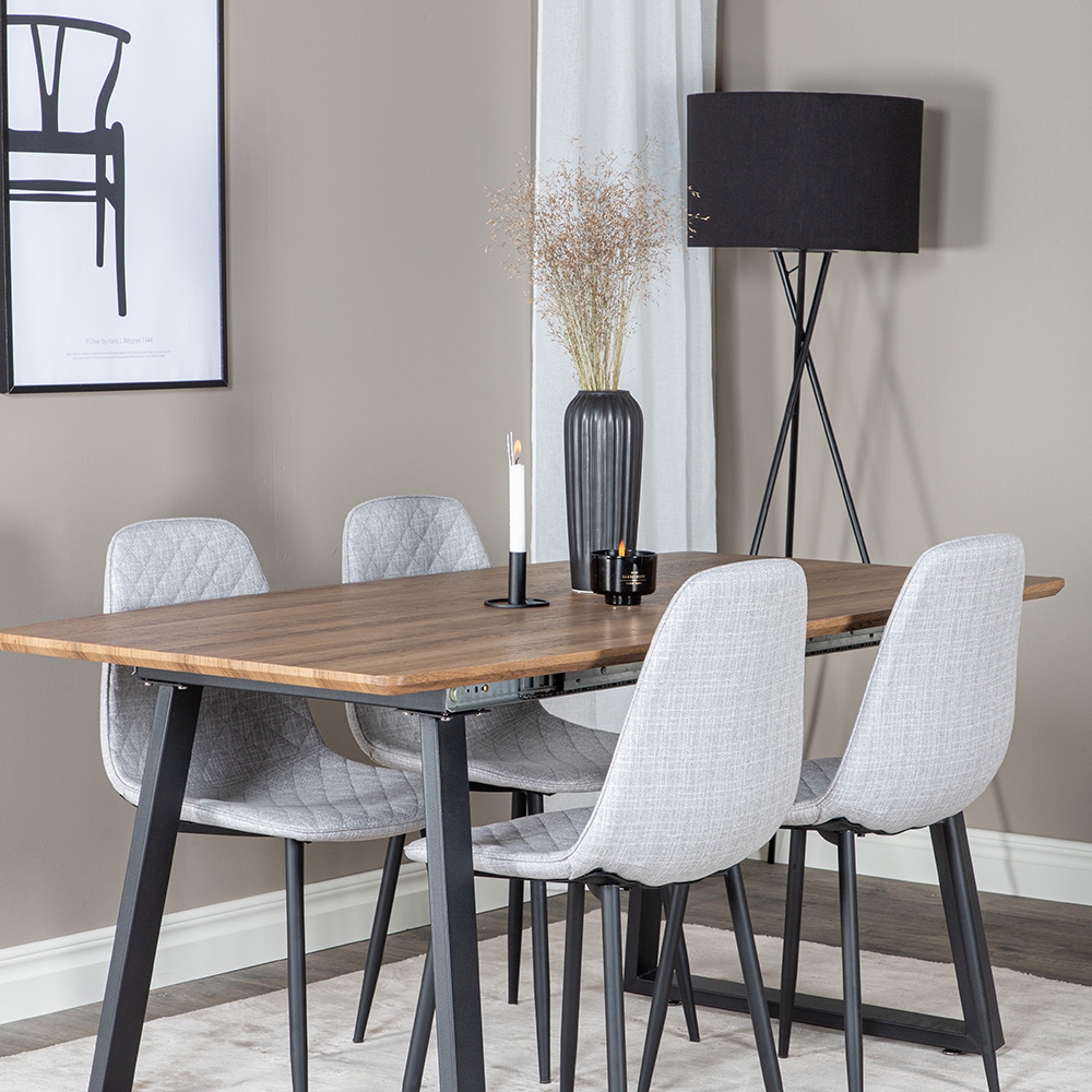 Spisegruppe Venture Home Ina med 4 Phoi Stoler Polyester