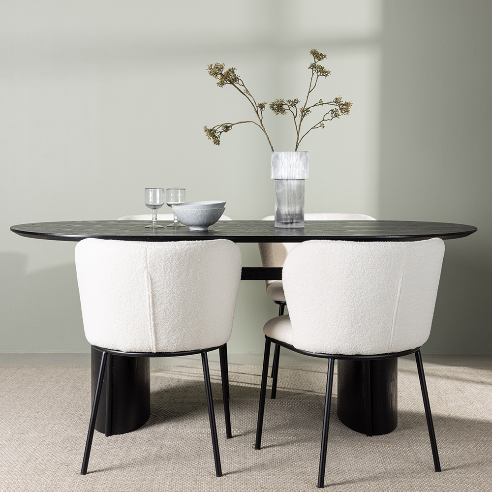Spisegruppe Venture Home Isolde med 4 stk Edina Stoler