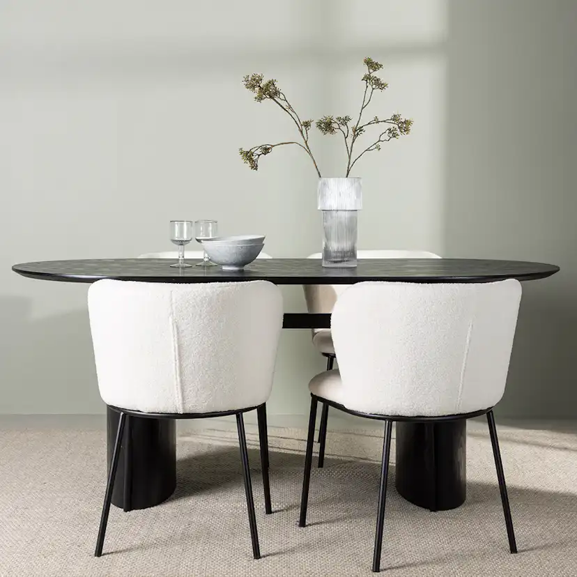 Spisegruppe Venture Home Isolde med 4 stk Edina Stoler