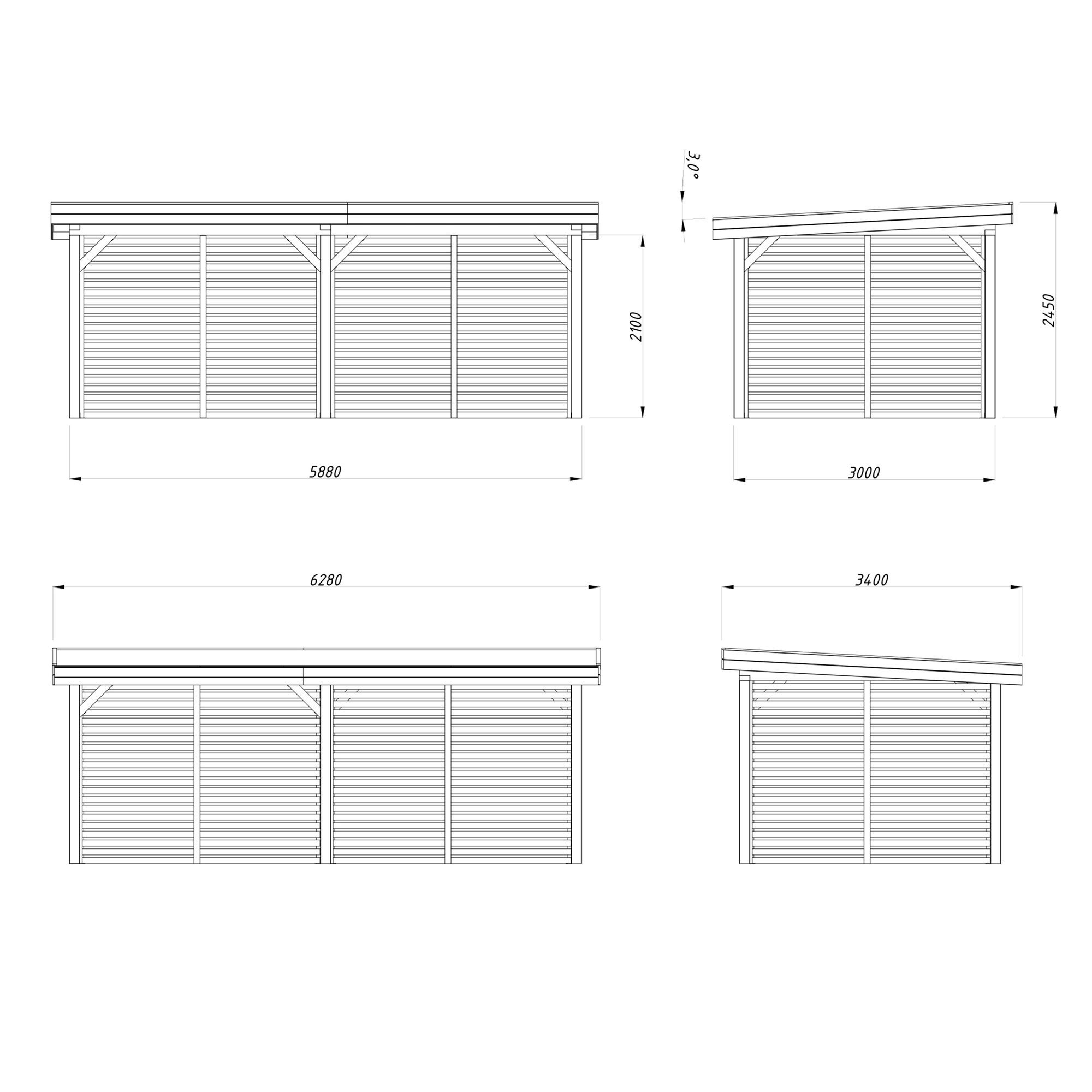 Paviljong Palmako Lenna 16,6 m2 Set 309