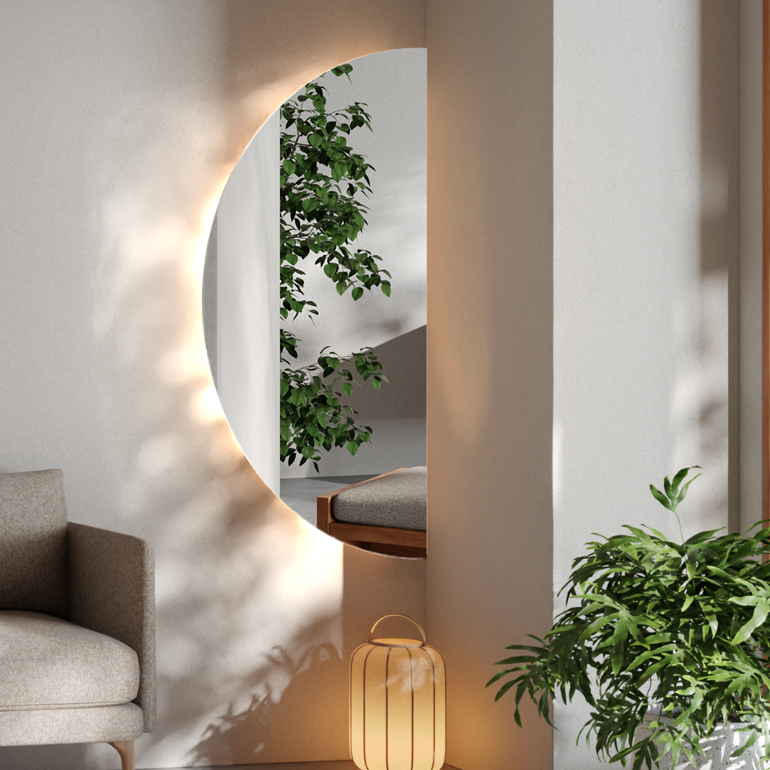 Speil Vidi Linda med LED-belysning