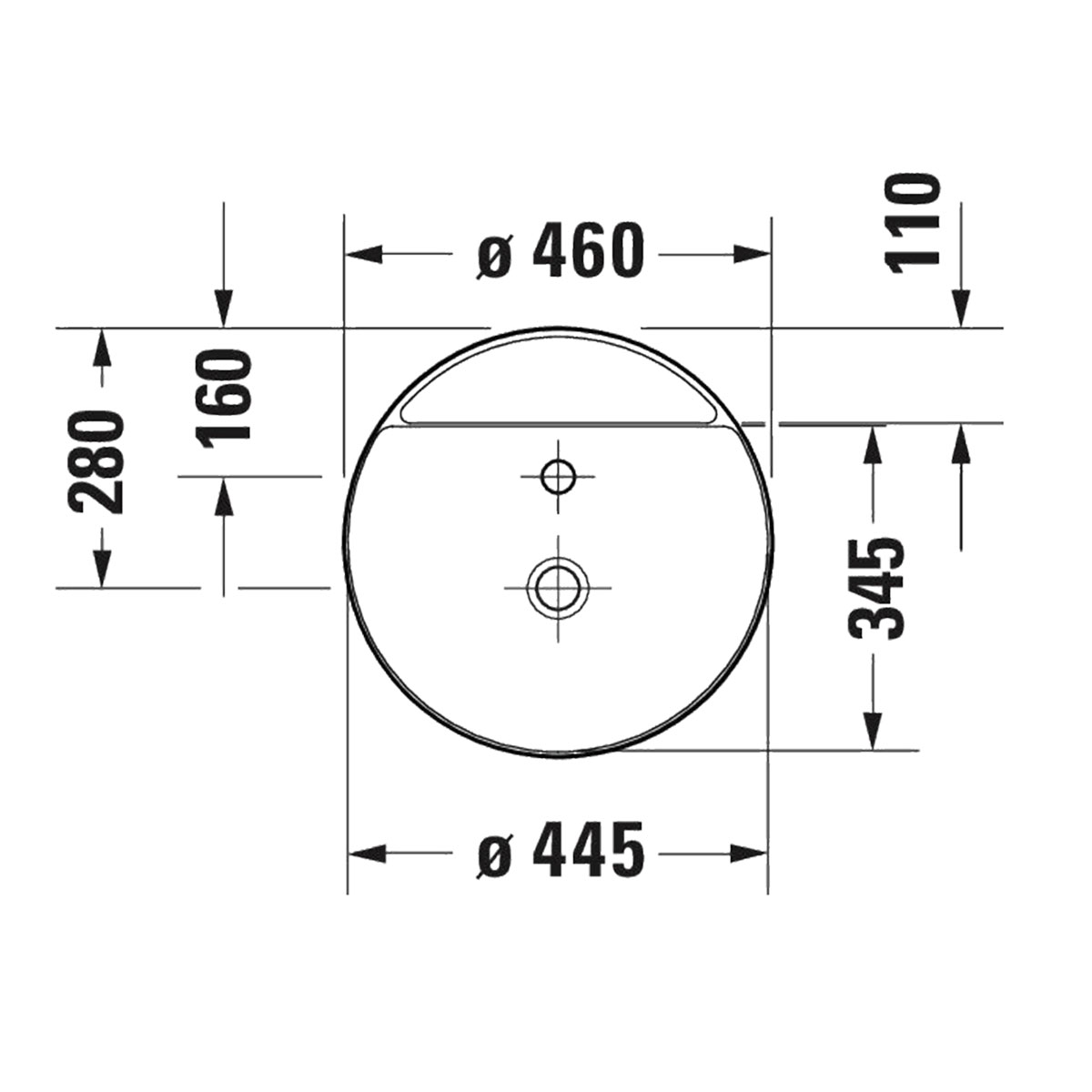 Servant Duravit Bento Starck Box til Benkeplate 460 mm