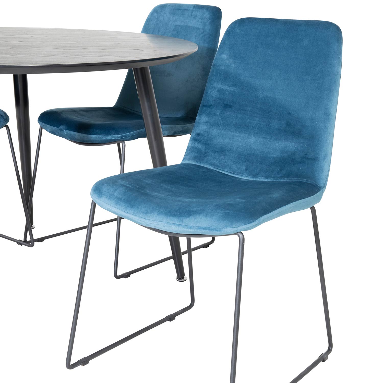 Spisegruppe Venture Home Dipp Ø115 cm med 4 Muce Stoler