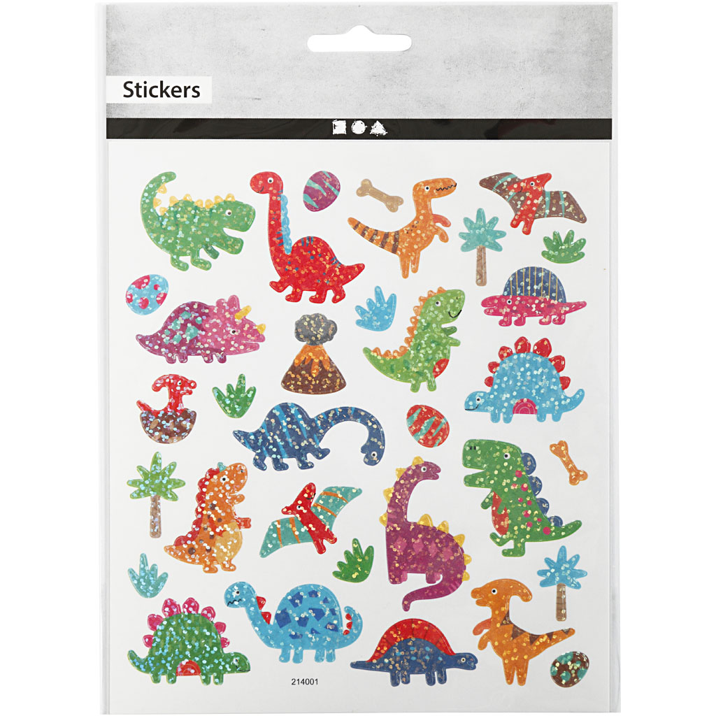 Klistremerker Creativ Company Selvklebende Dinosaurer 15x16,5 cm
