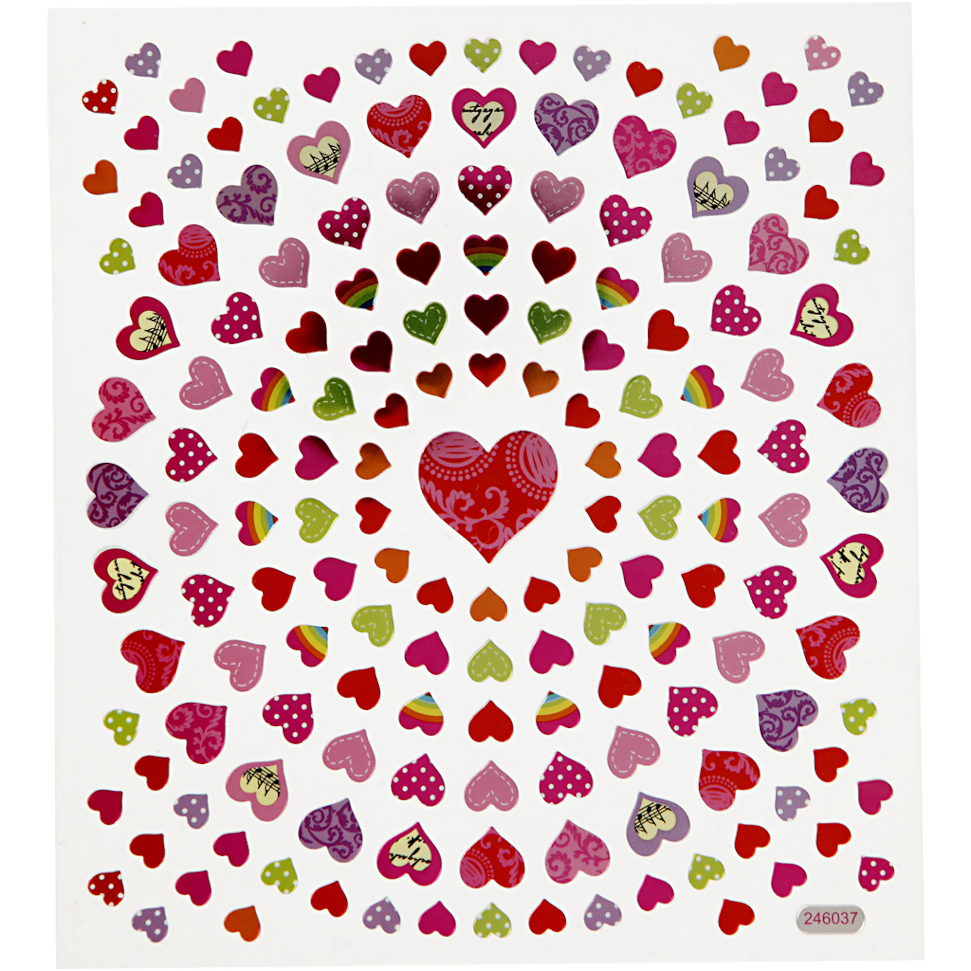 Klistremerker Creativ Company Små Hjerter 15x16,5 cm