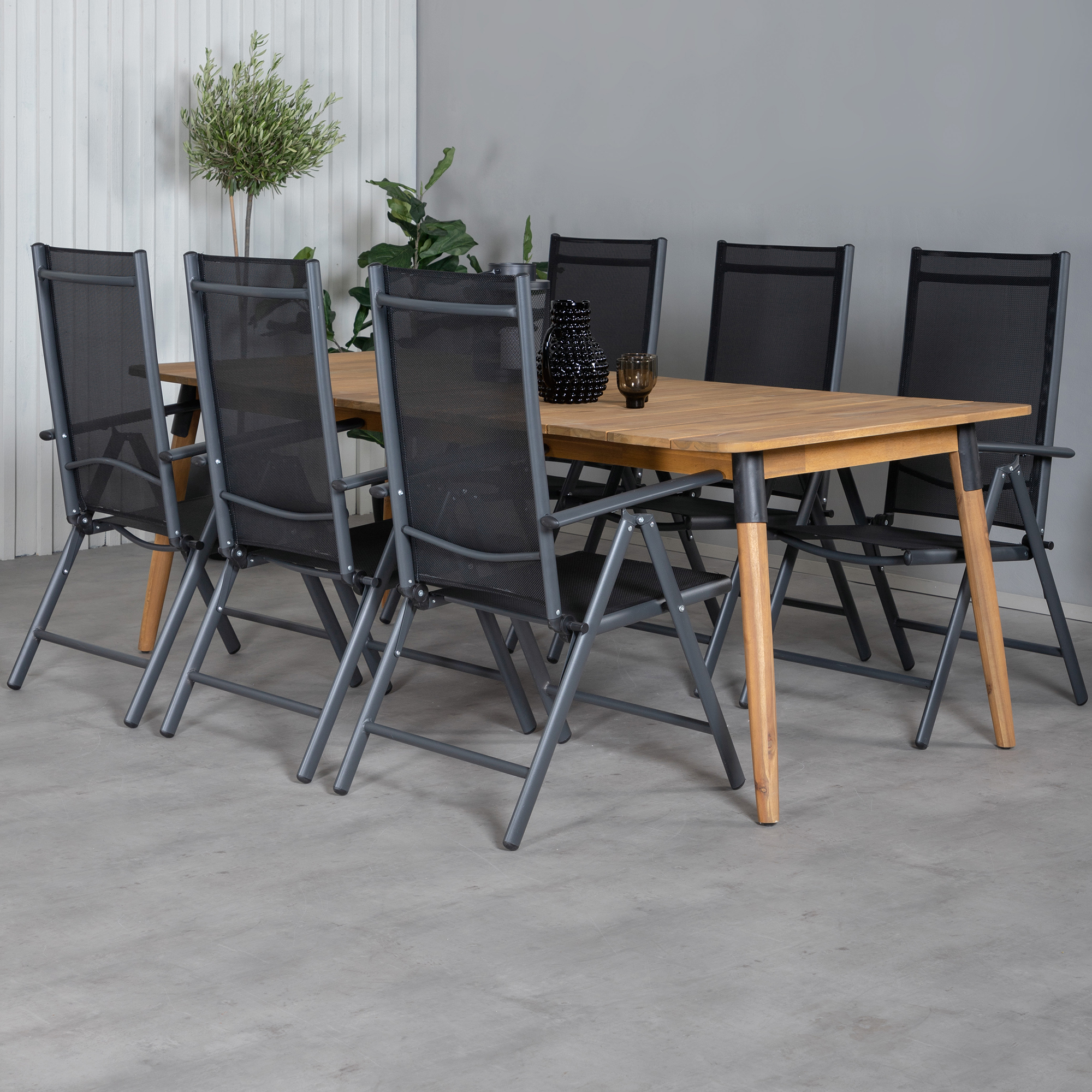 Spisegruppe Venture Home Julle med 6 Bend Spisestoler