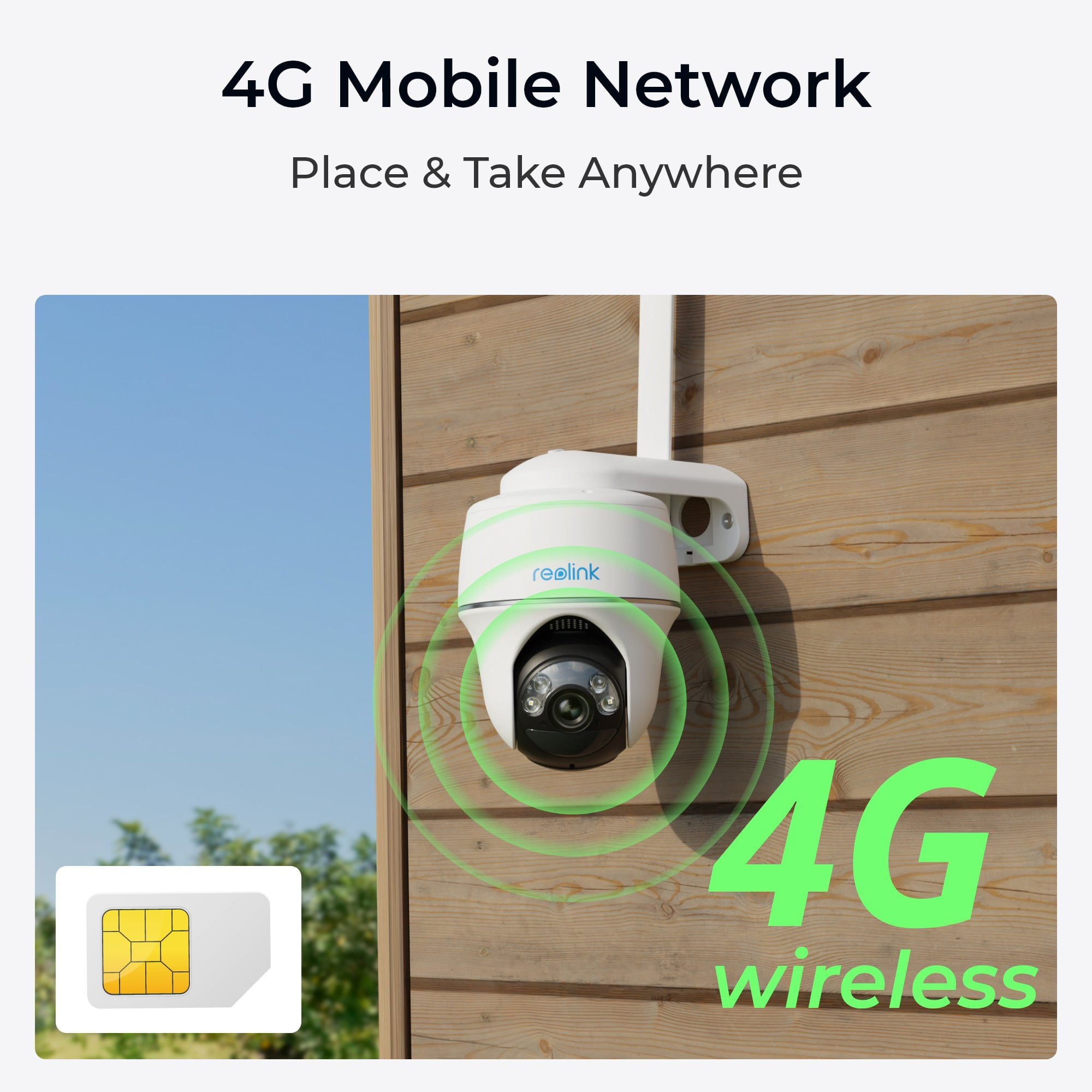 Overvåkningskamera Reolink GO PT Plus Hvit - Batteri 4G