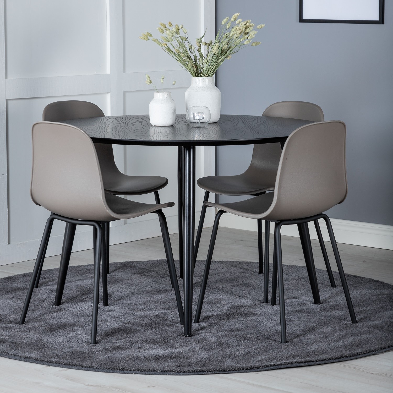 Spisegruppe Venture Home Dipp med 4 Arctic Stoler