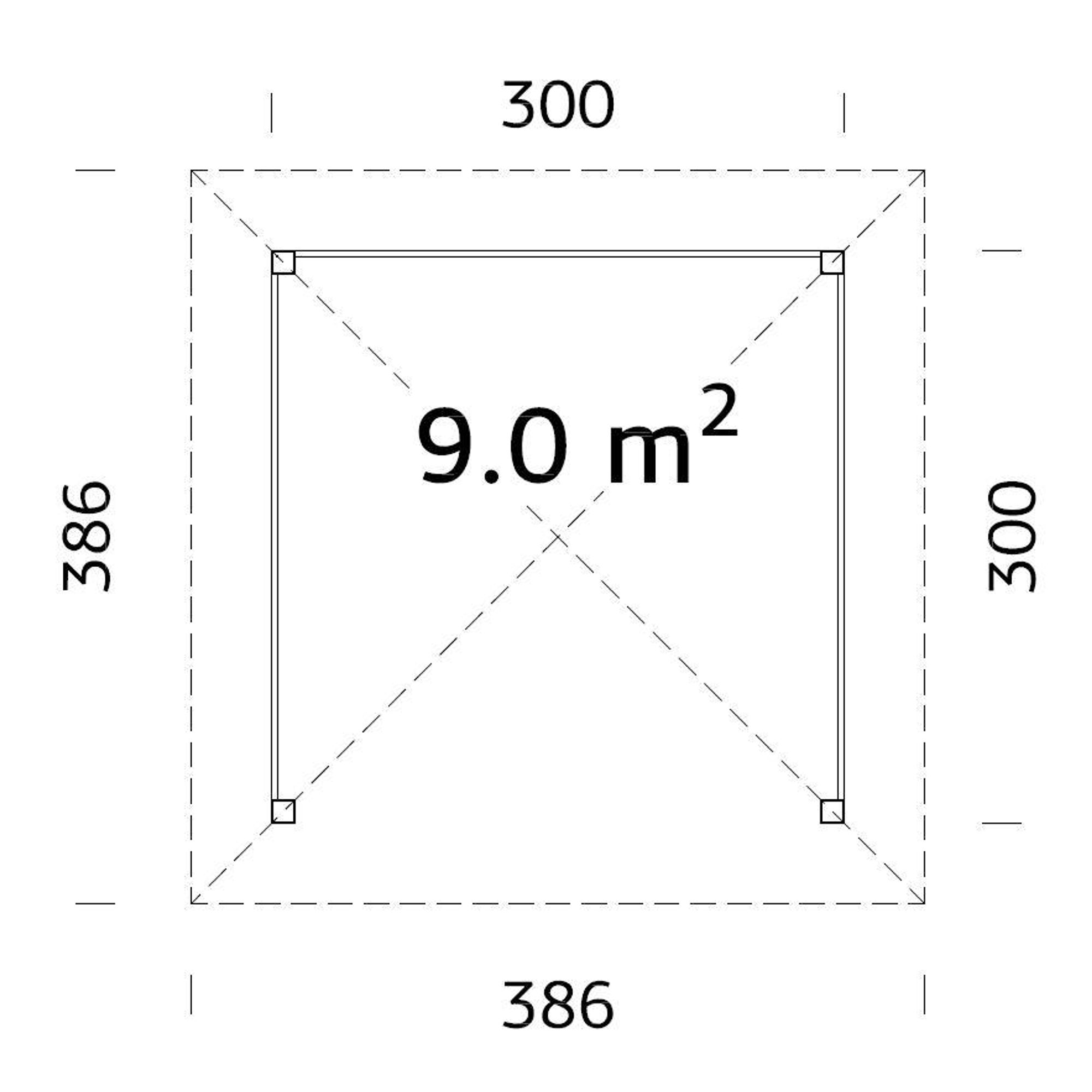 Paviljong Palmako Betty 9,0 m2