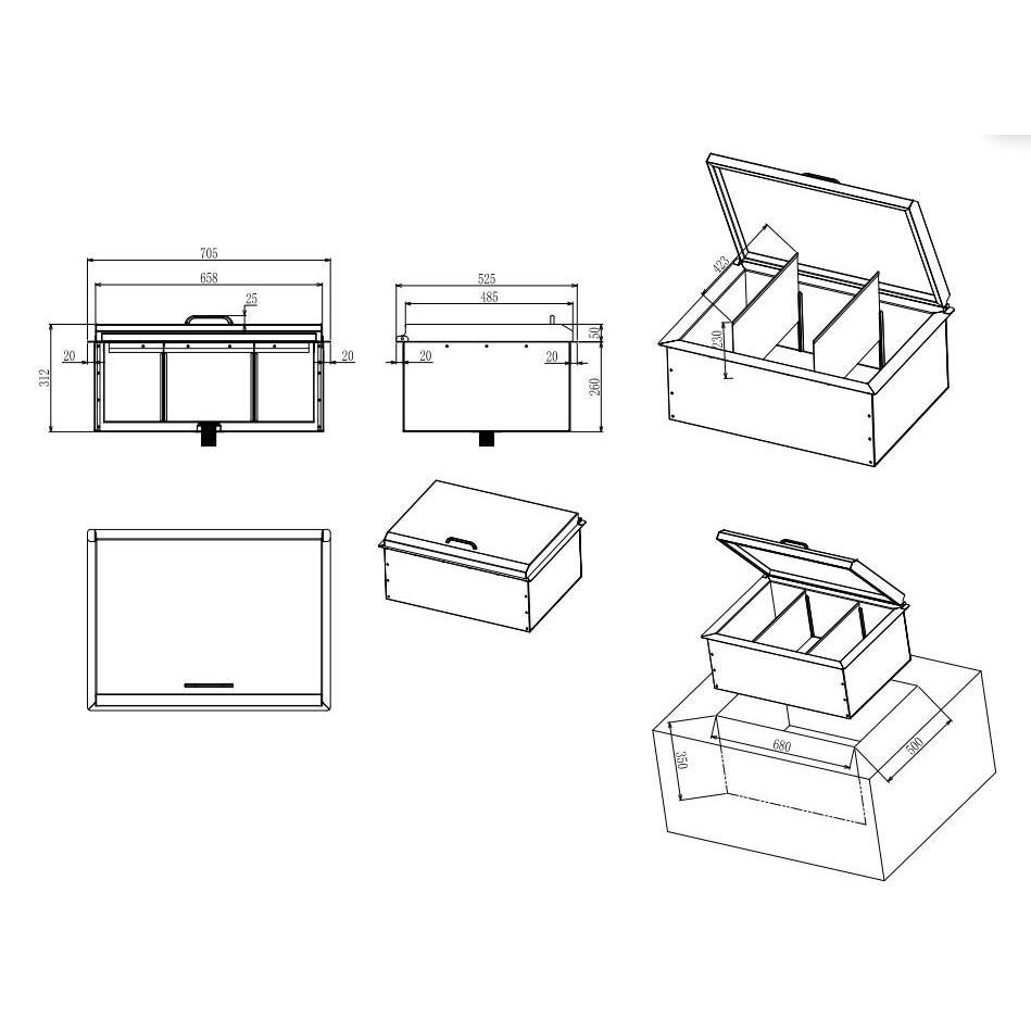 Isbeholder Myoutdoorkitchen Built-in 70 cm