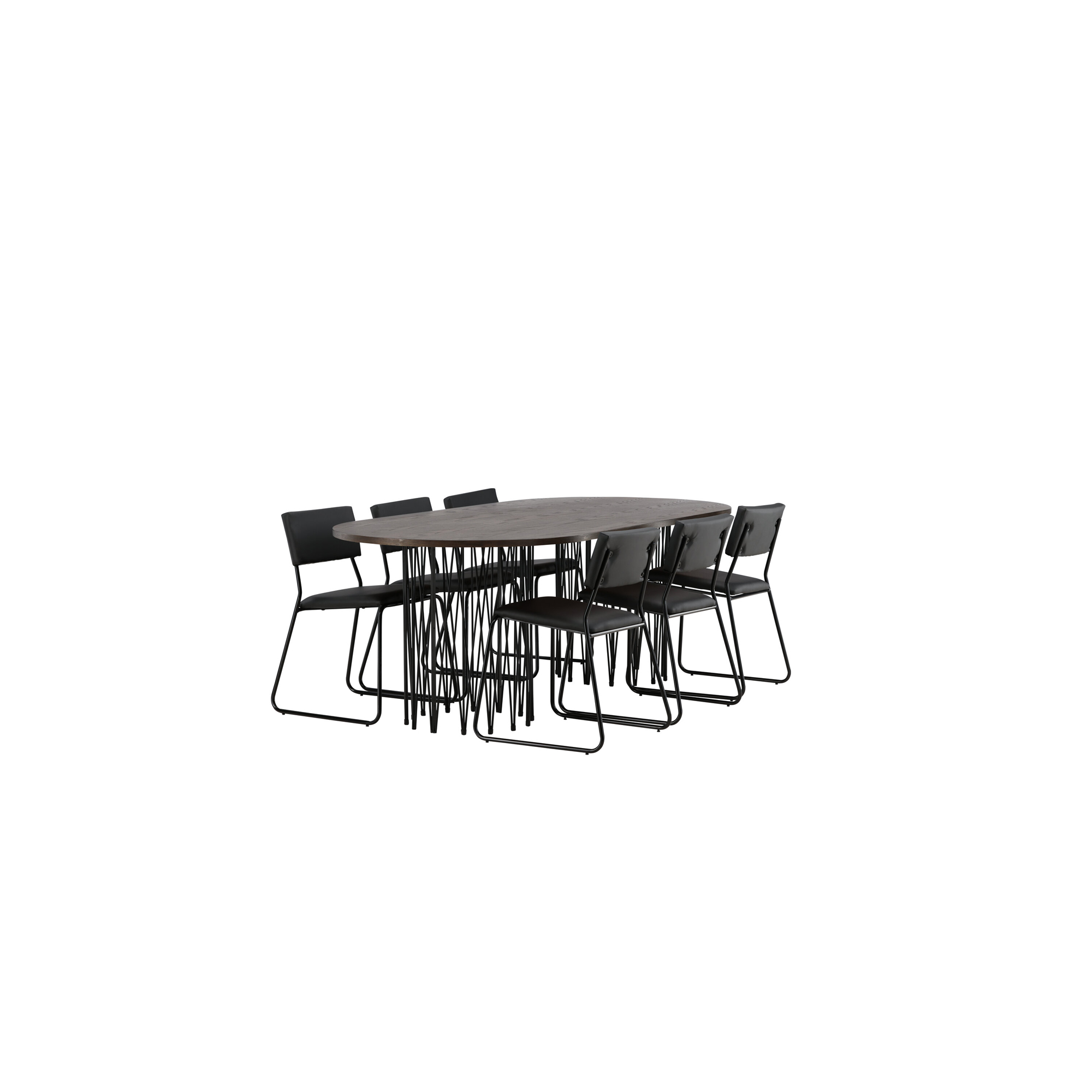 Spisegruppe furniture/fashion Stone med 6 Kenth Stoler