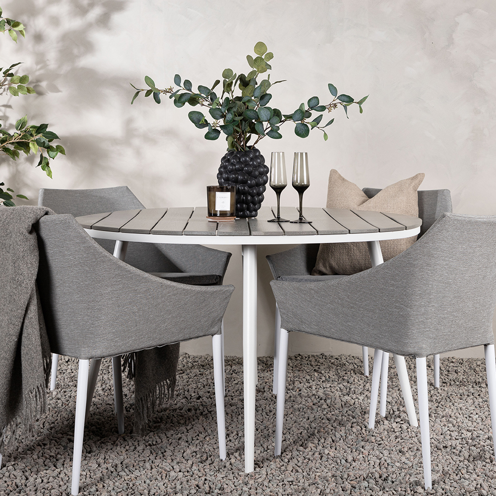 Spisegruppe Venture Home Break Ø120 cm med 4 Spoga Stoler