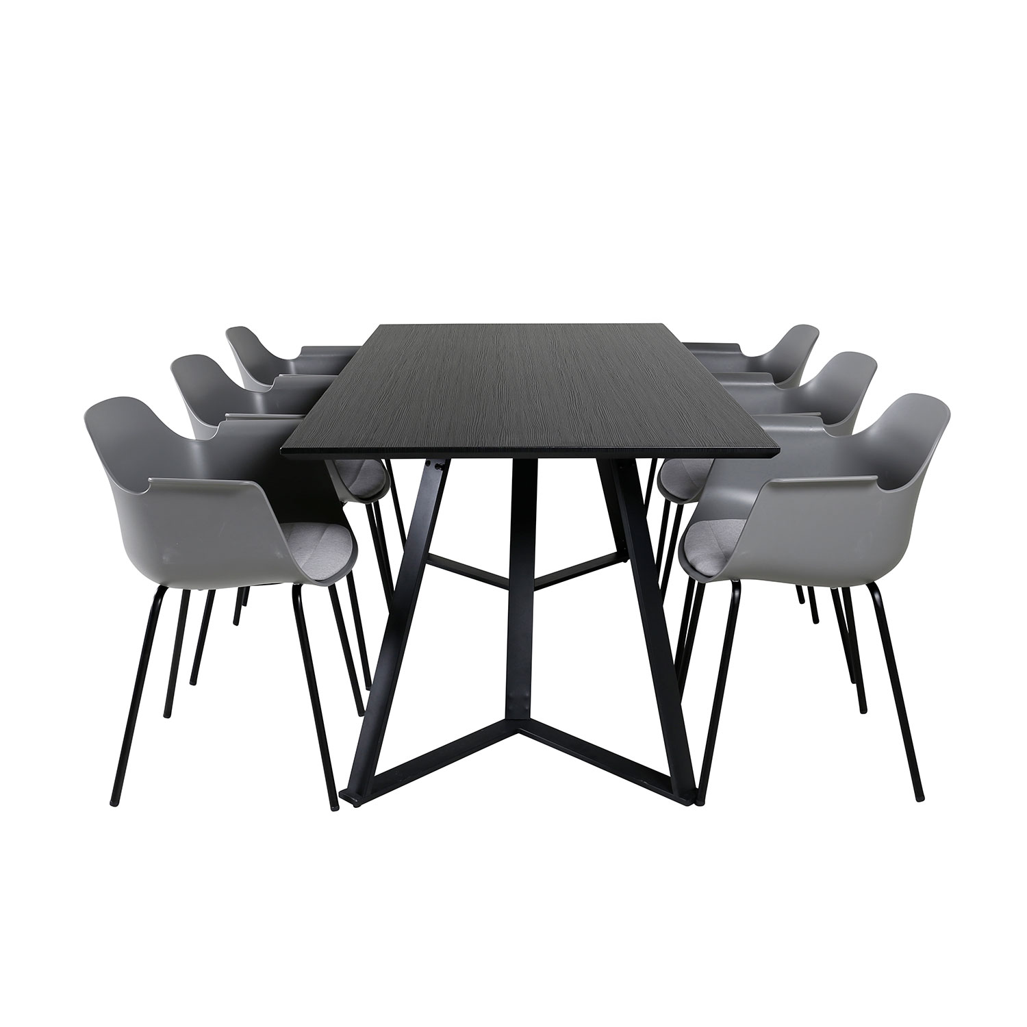 Spisegruppe Venture Home Marina med 6 Comfort Plastic Stoler
