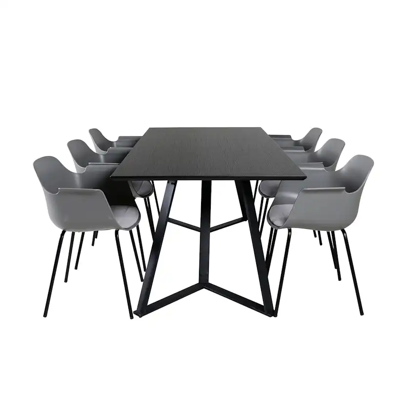 Spisegruppe Venture Home Marina med 6 Comfort Plastic Stoler