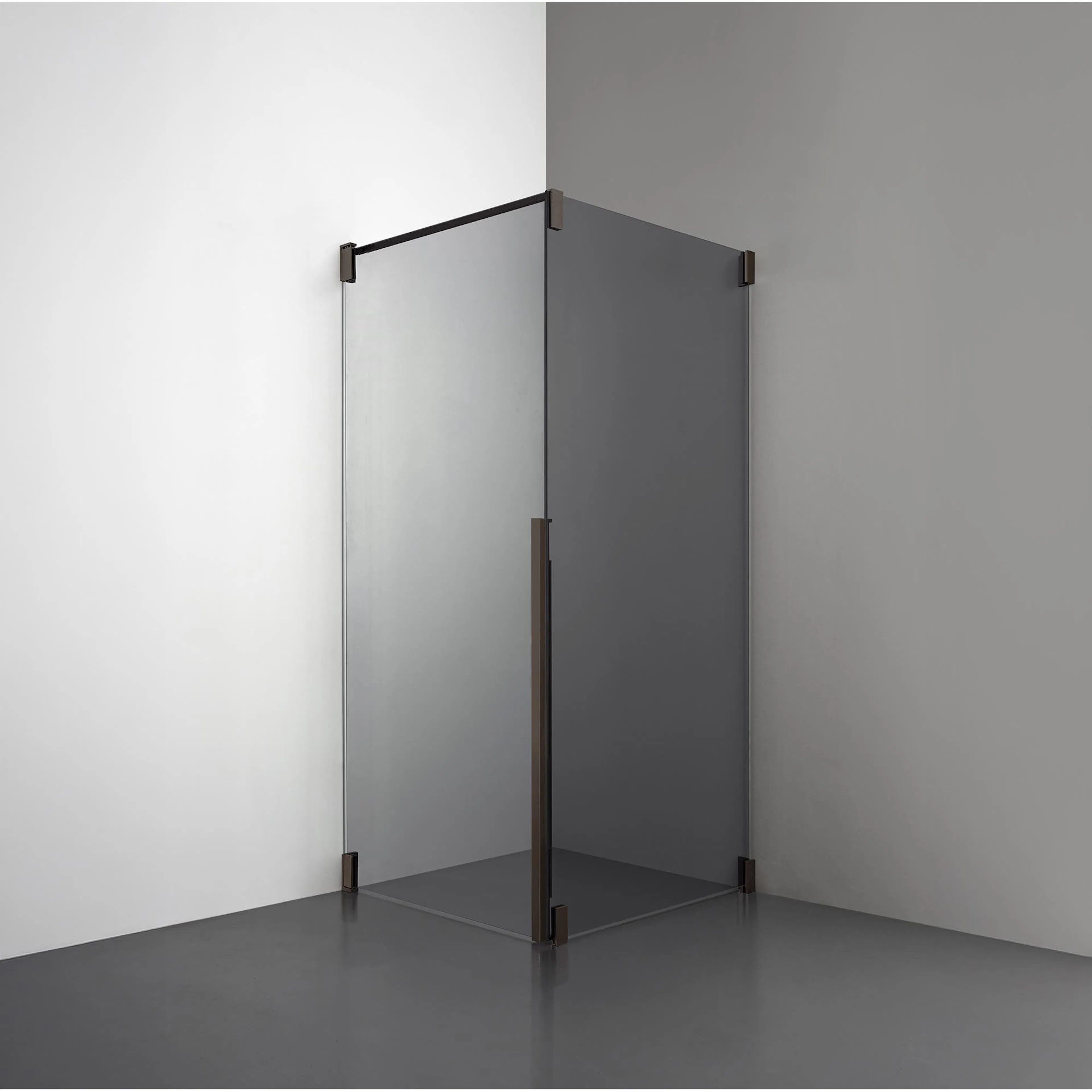 Duschhörn Rooh D2 Dörr+Vägg D1000xW900, Röktonat, Bronze, Vänster