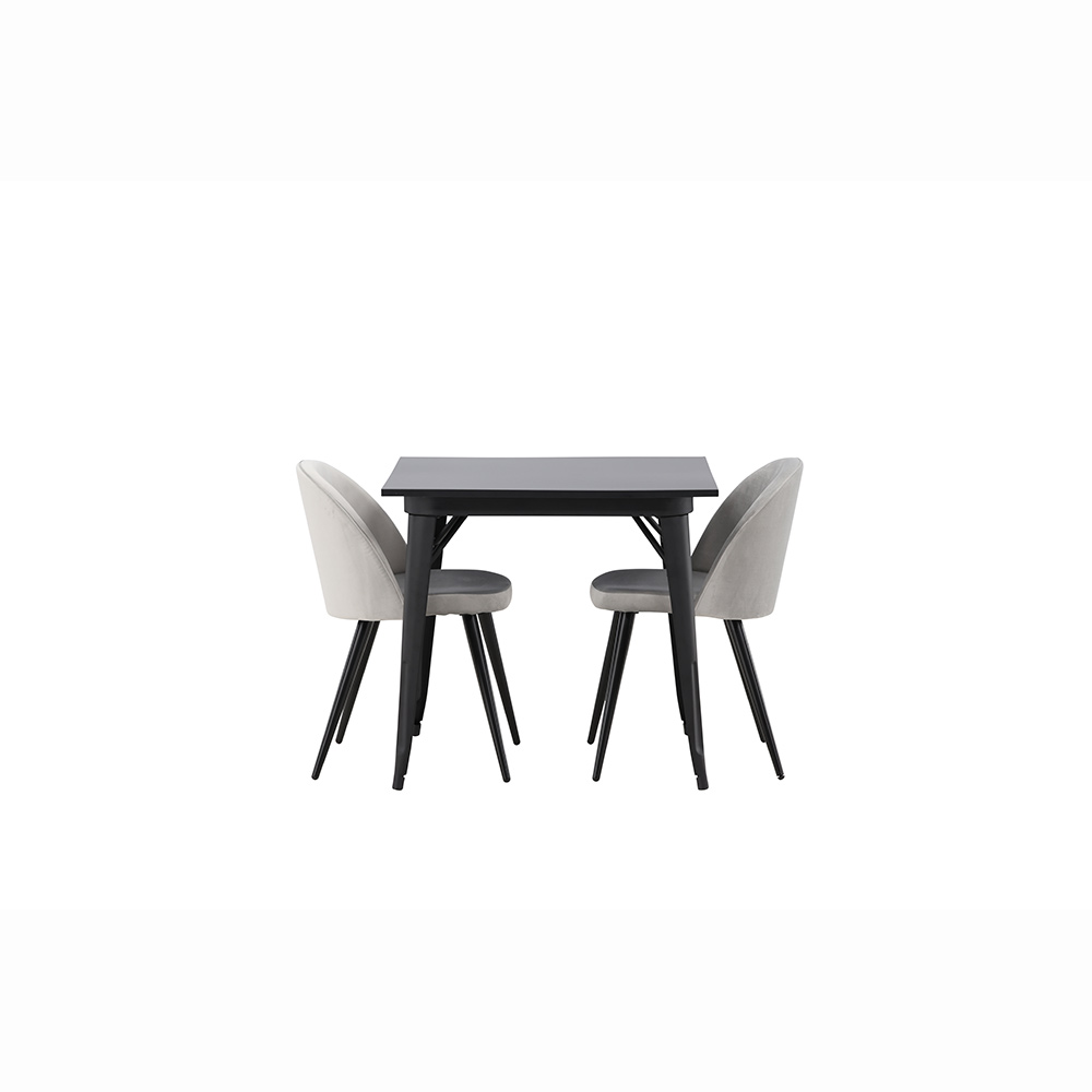 Spisegruppe Venture Home Tempe med 2 Velvet Stoler