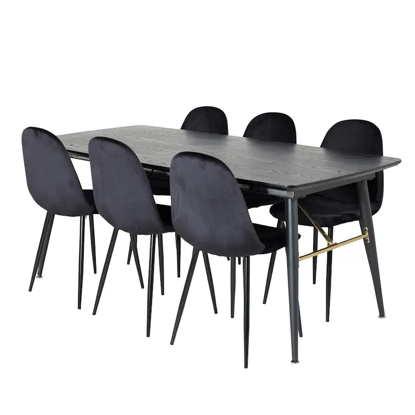 Spisegruppe Venture Home Gold med 6 Polar Stoler