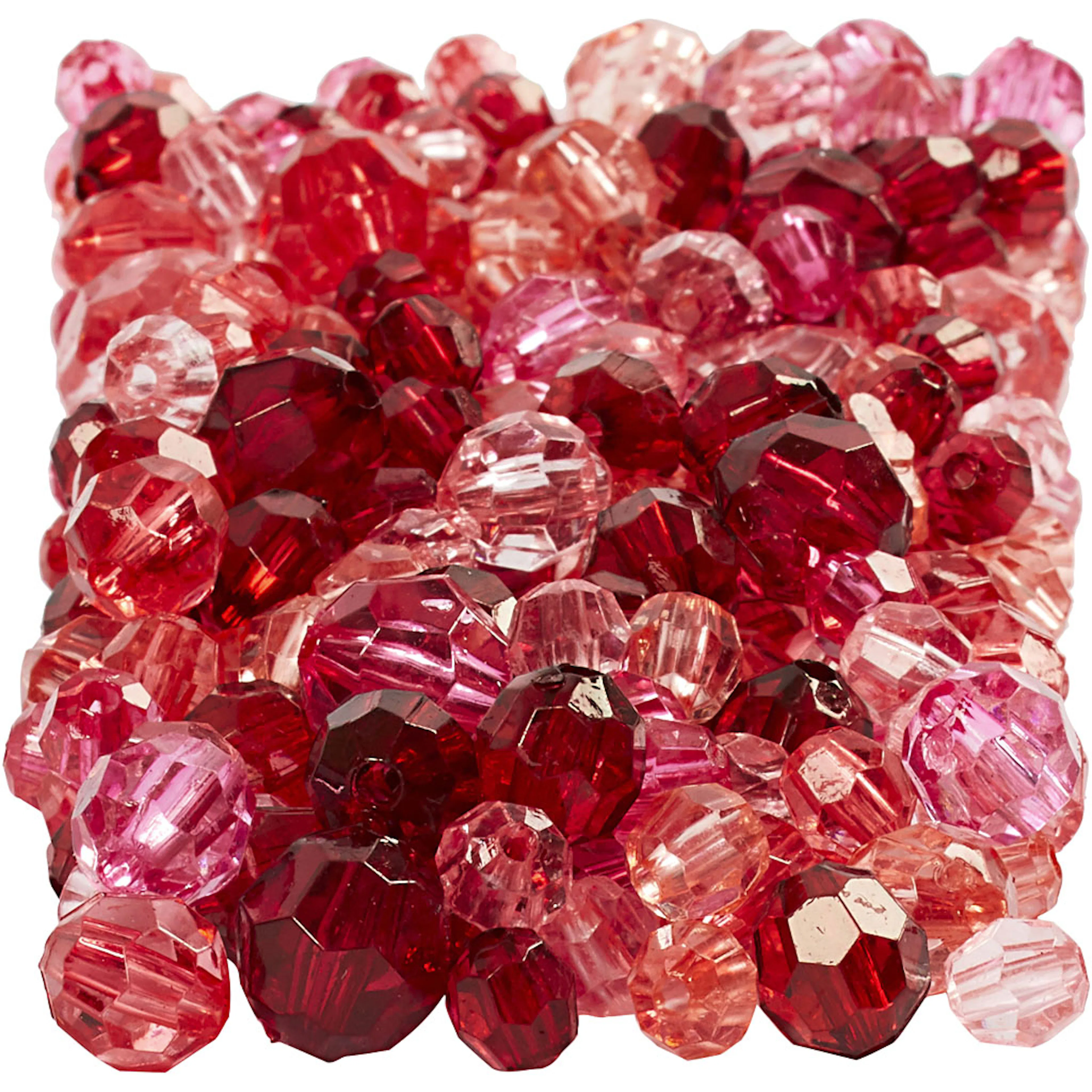 Plastperler Creativ Company Harmoni Facettperlemix Str 4-12 mm Hullstr 1-2,5 mm1 Pk