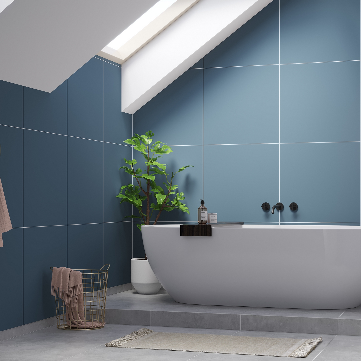 Baderomspanel Fibo 6274-6060 EM Dusty Blue