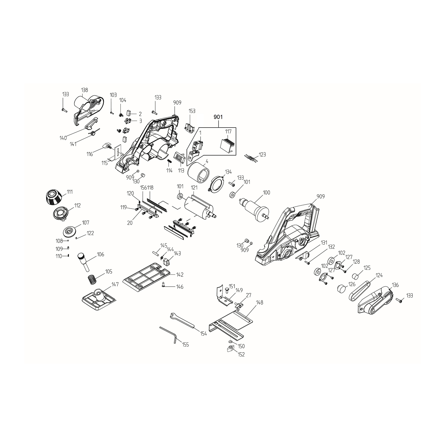 Høvel Einhell TE-PL 18/82 Solo