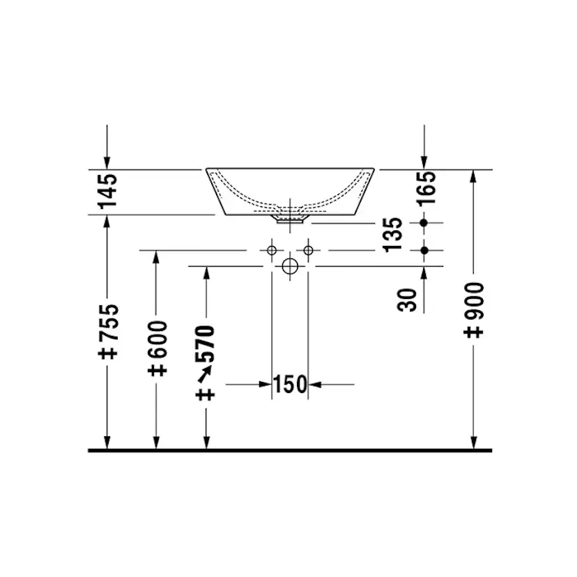 Tvättställ Duravit Starck 1 044753