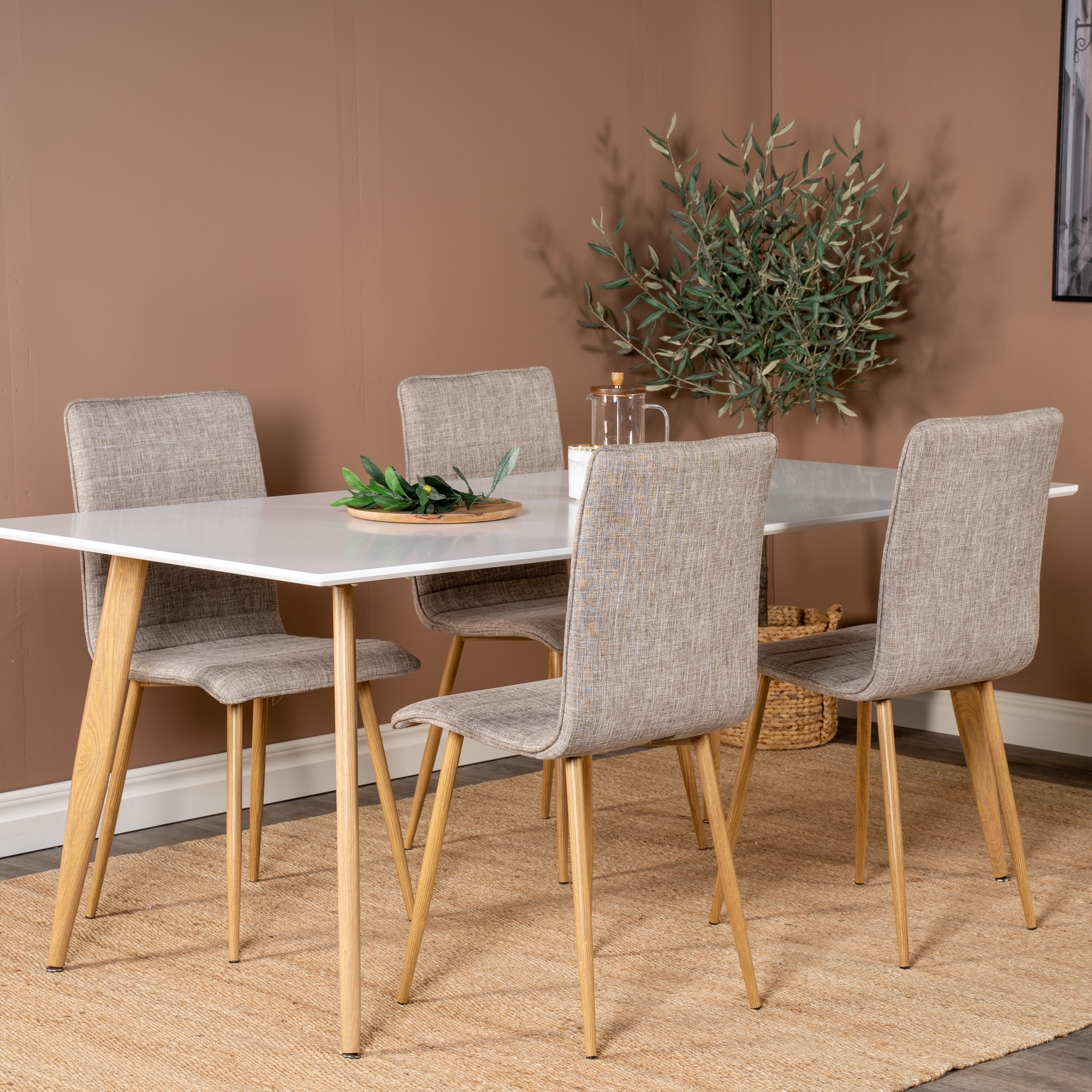 Spisegruppe Venture Home Pobbie med 4 Walerina Stoler