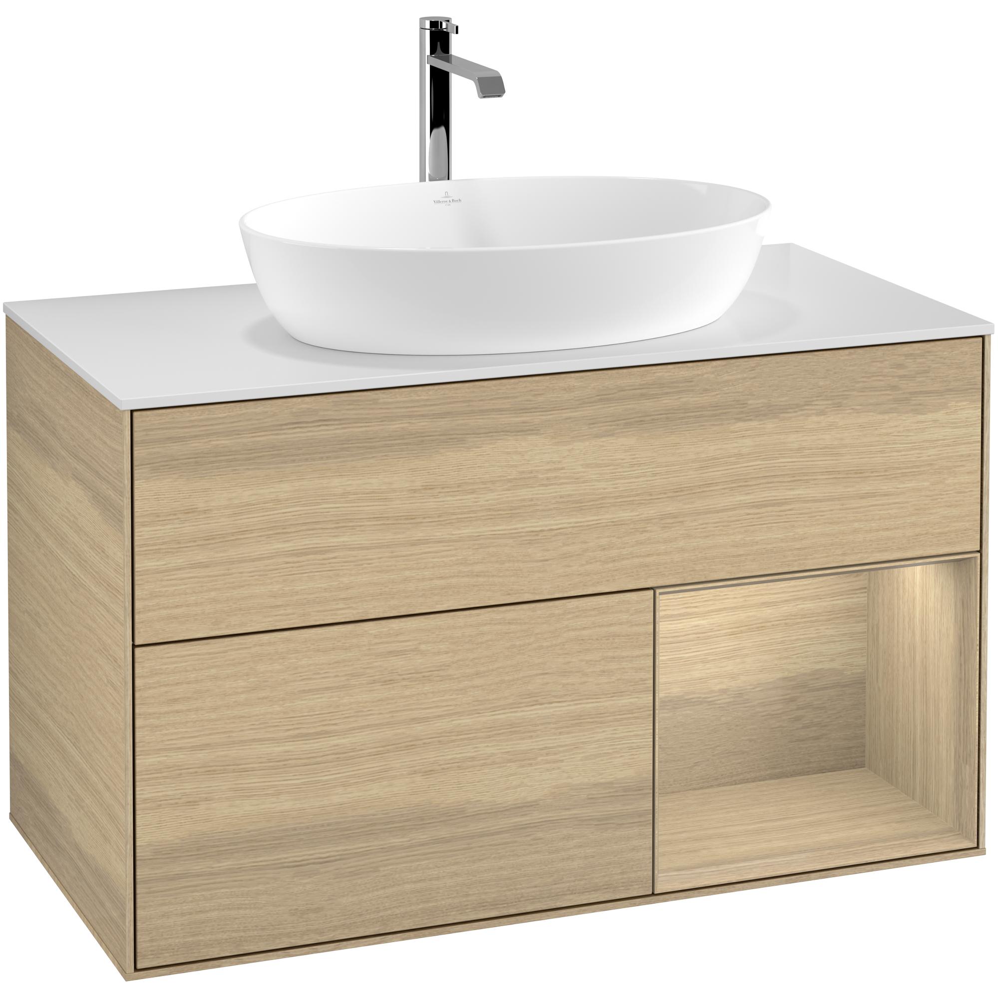 Tvättställsskåp Villeroy & Boch Finion med 2 Lådor Hylla och Bänkskiva för Fristående Tvättställ från Artis & Collaro
