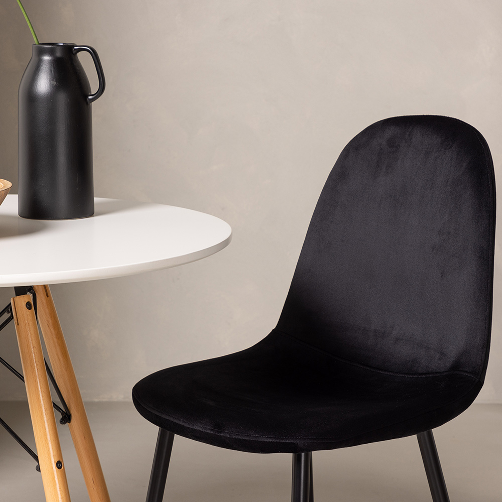 Spisegruppe Venture Home Danburi Ø 60 cm med 2 Polar Fløyel Stoler
