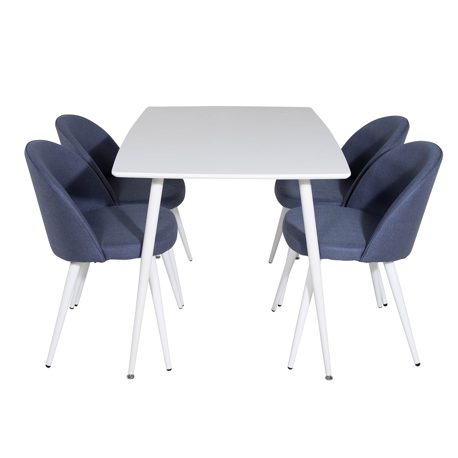 Spisegruppe Venture Home Pobbie med 4 Valentina Stoler Polyester