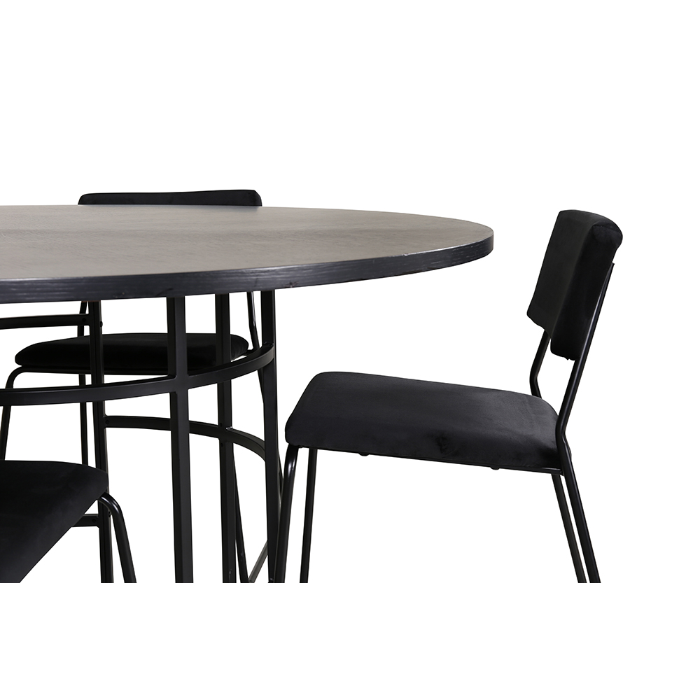 Spisegruppe furniture/fashion Copenhagen Ø140 cm med 4 Kenth Stoler