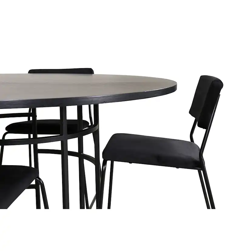 Spisegruppe furniture/fashion Copenhagen Ø140 cm med 4 Kenth Stoler