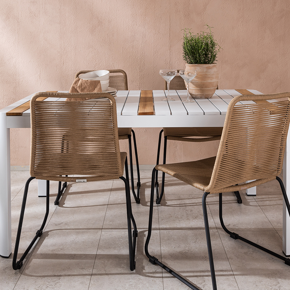 Spisegruppe Venture Home Togo 150x100 cm med 4 Lindos Stoler