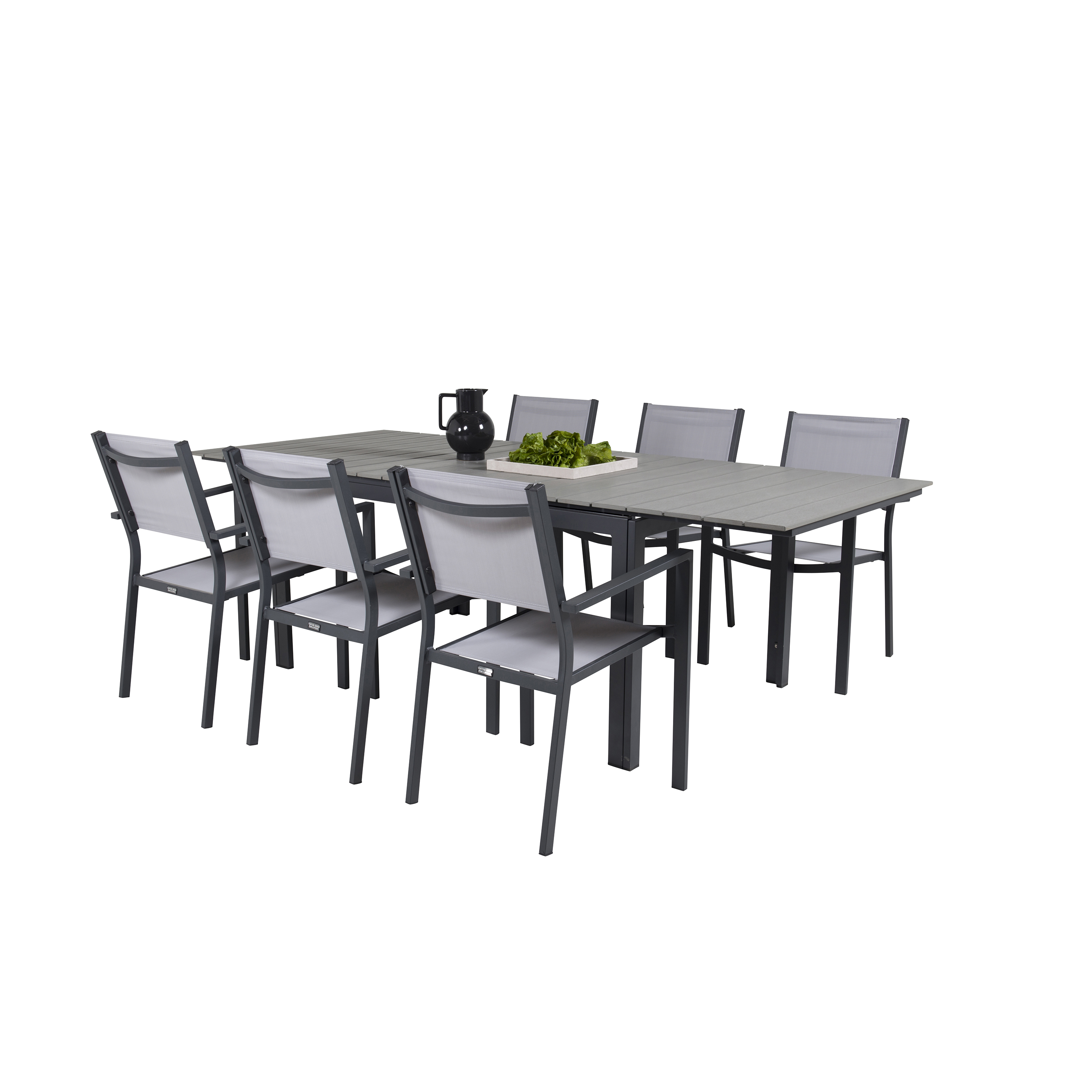 Spisegruppe Venture Home Lova 160/240 med 6 Copacabana Lenestoler
