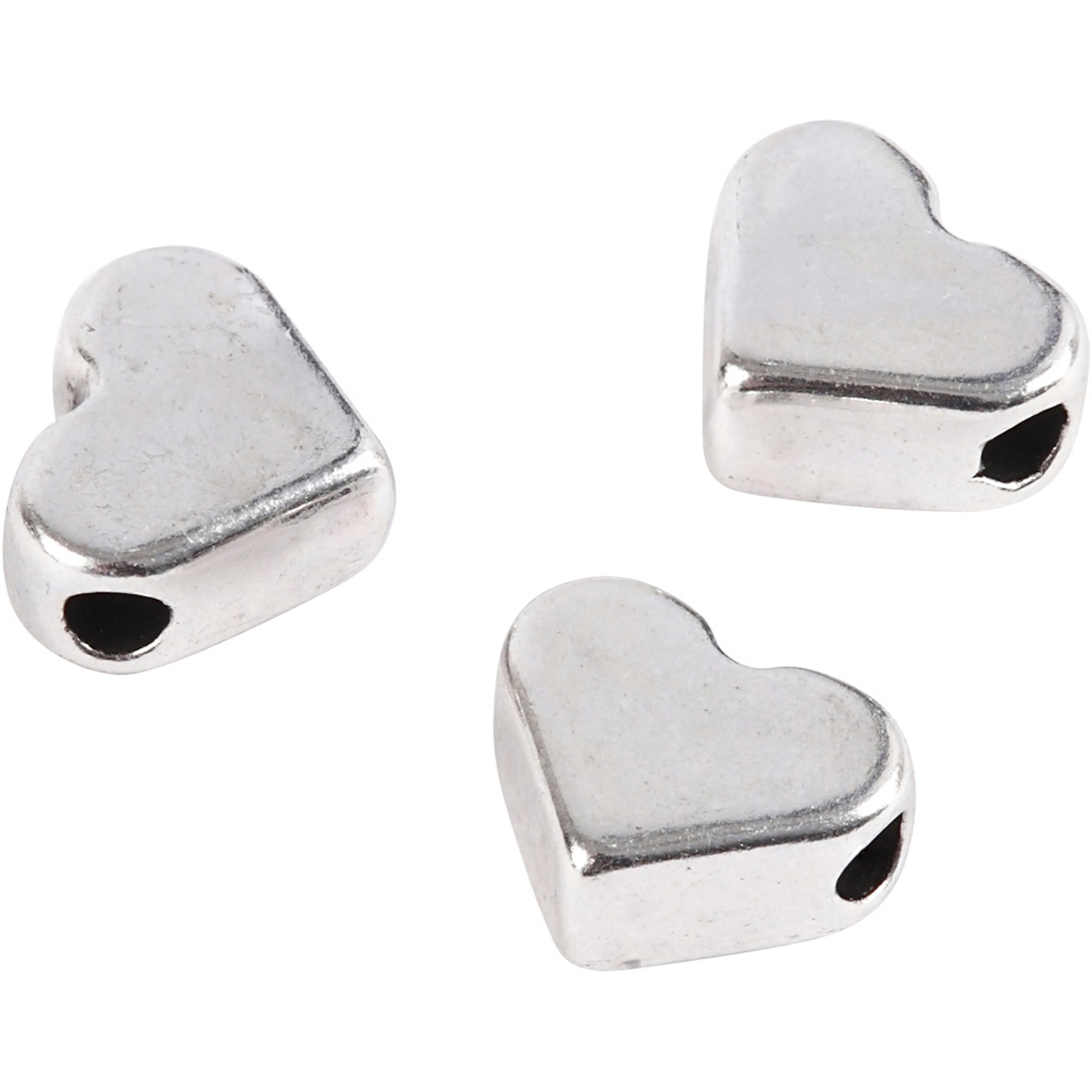 Leddperler Creativ Company Forsølvet Str 5,5x7 mm Hullstr 1 mm 3 Stk/1 Pk