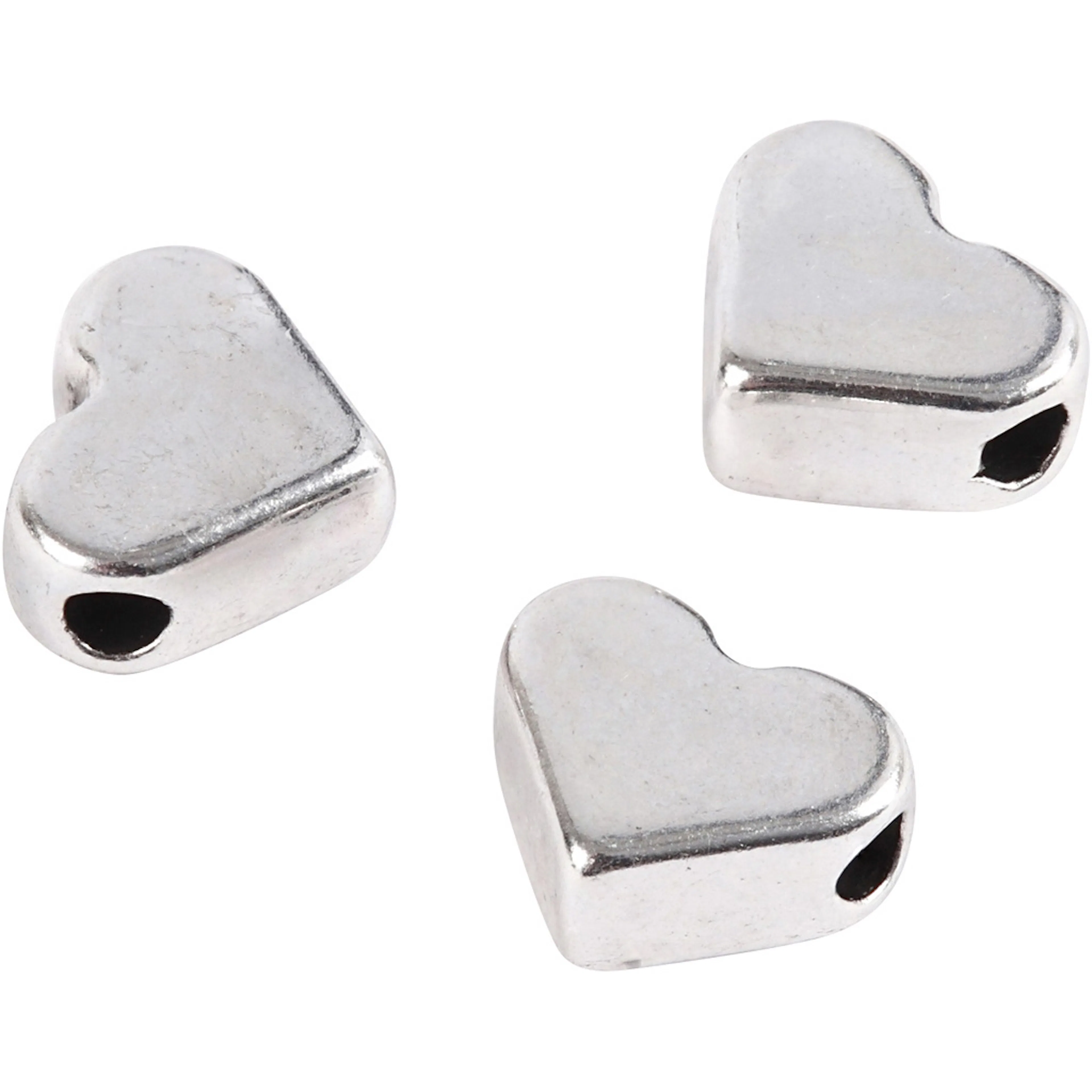 Leddperler Creativ Company Forsølvet Str 5,5x7 mm Hullstr 1 mm 3 Stk/1 Pk