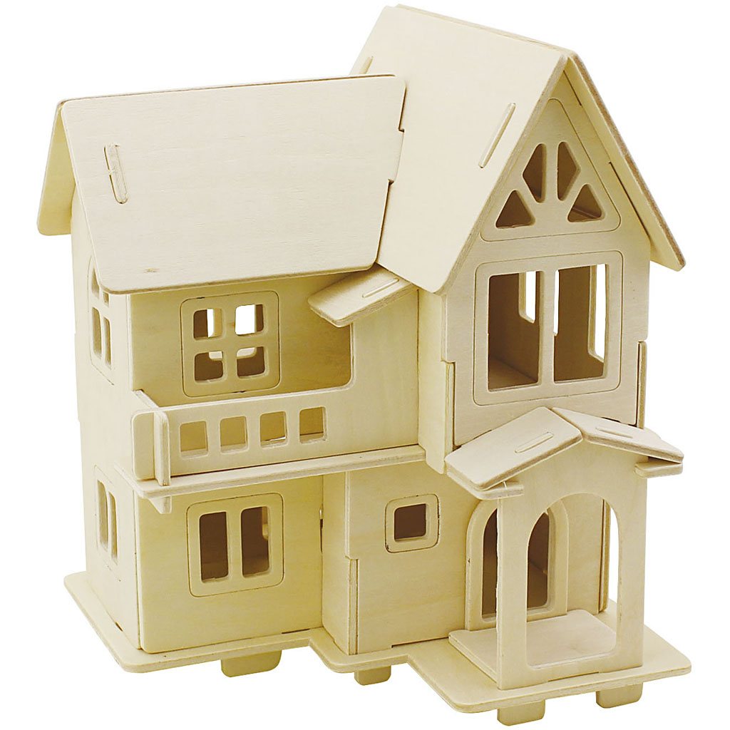 3D Puslespill Creativ Company Hus med Altan Str 15,8x17,5x19,5 1 stk