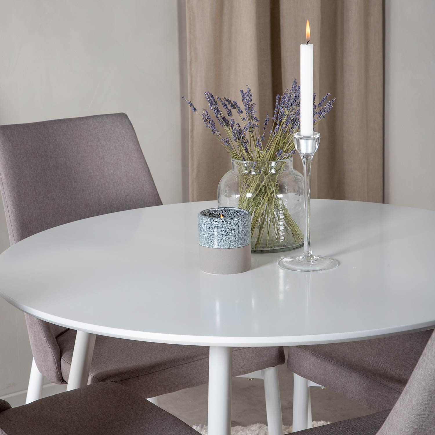 Spisegruppe Venture Home Plake1 med 4 Laura Stoler Polyester Rundt