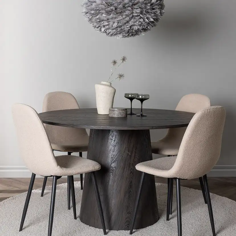 Spisegruppe Venture Home Lanzo Ø120 cm med 4 stk Polar Stoler