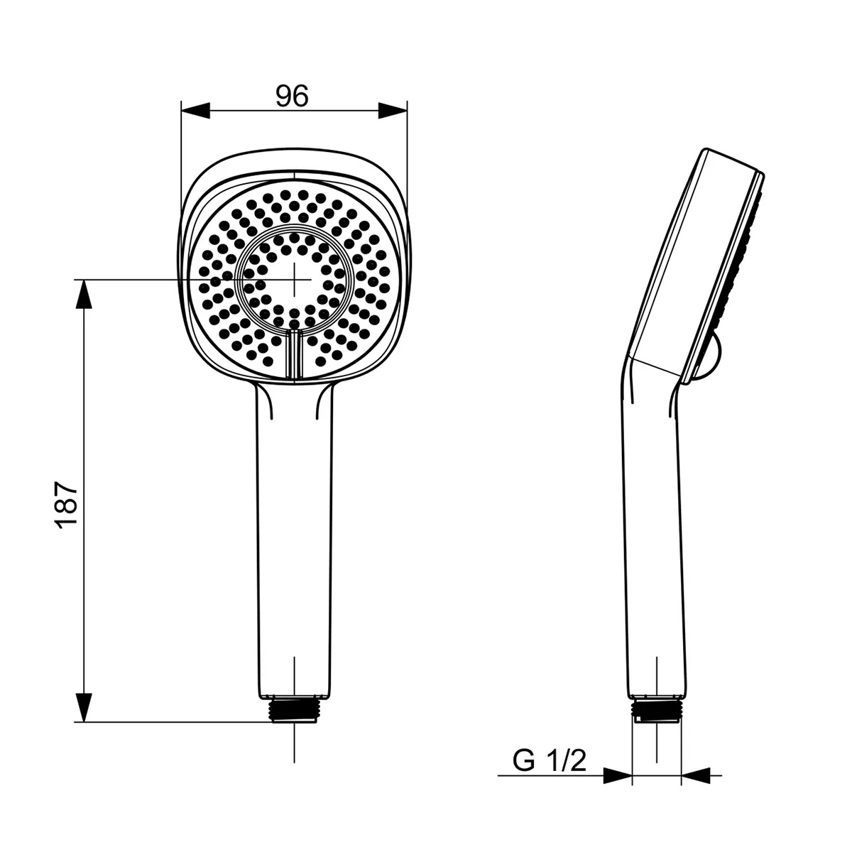 Handdusch Oras Apollo Style ECO med 3 Strållägen