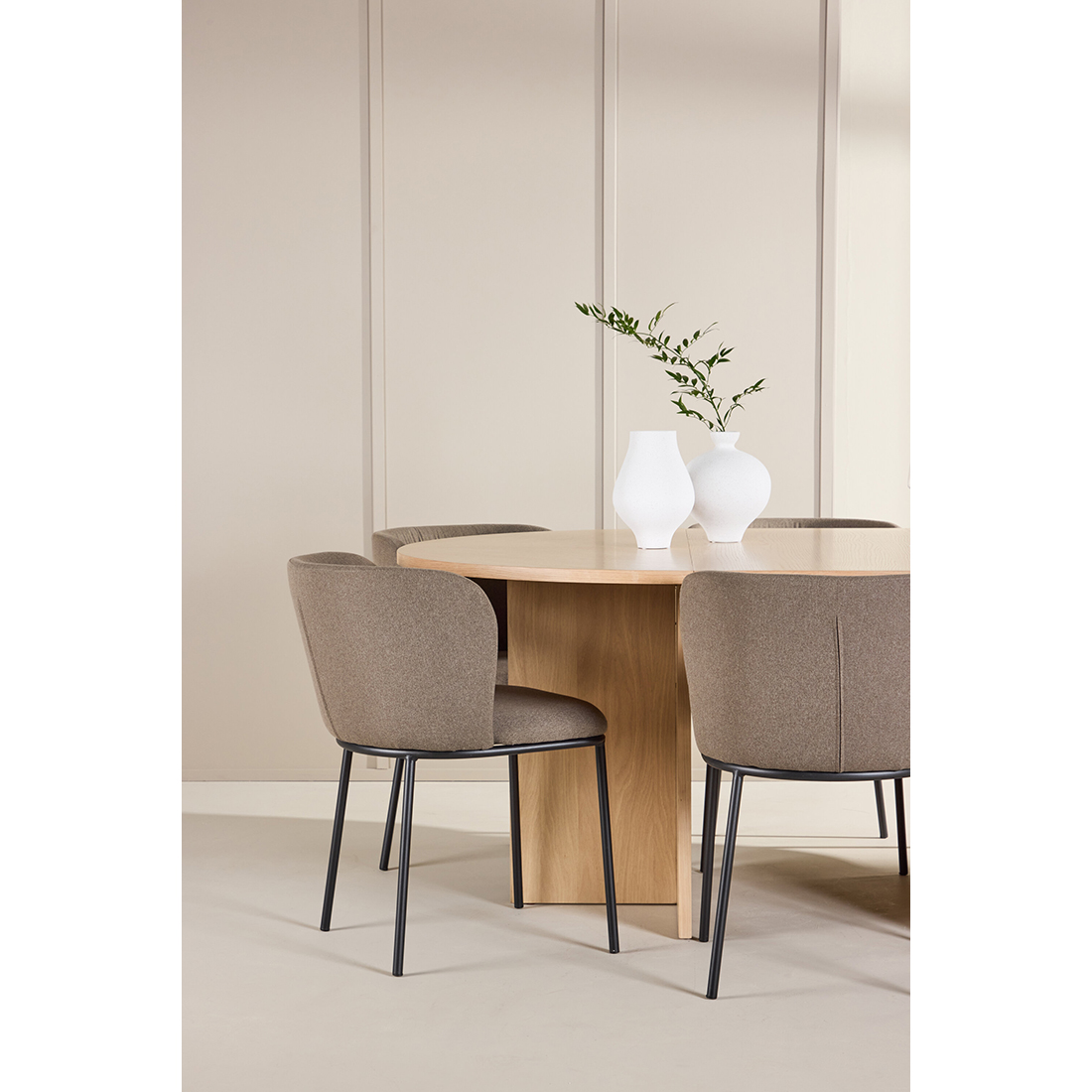 Spisegruppe Venture Home Strada Ø120 cm med 6st Edina Spisestoler