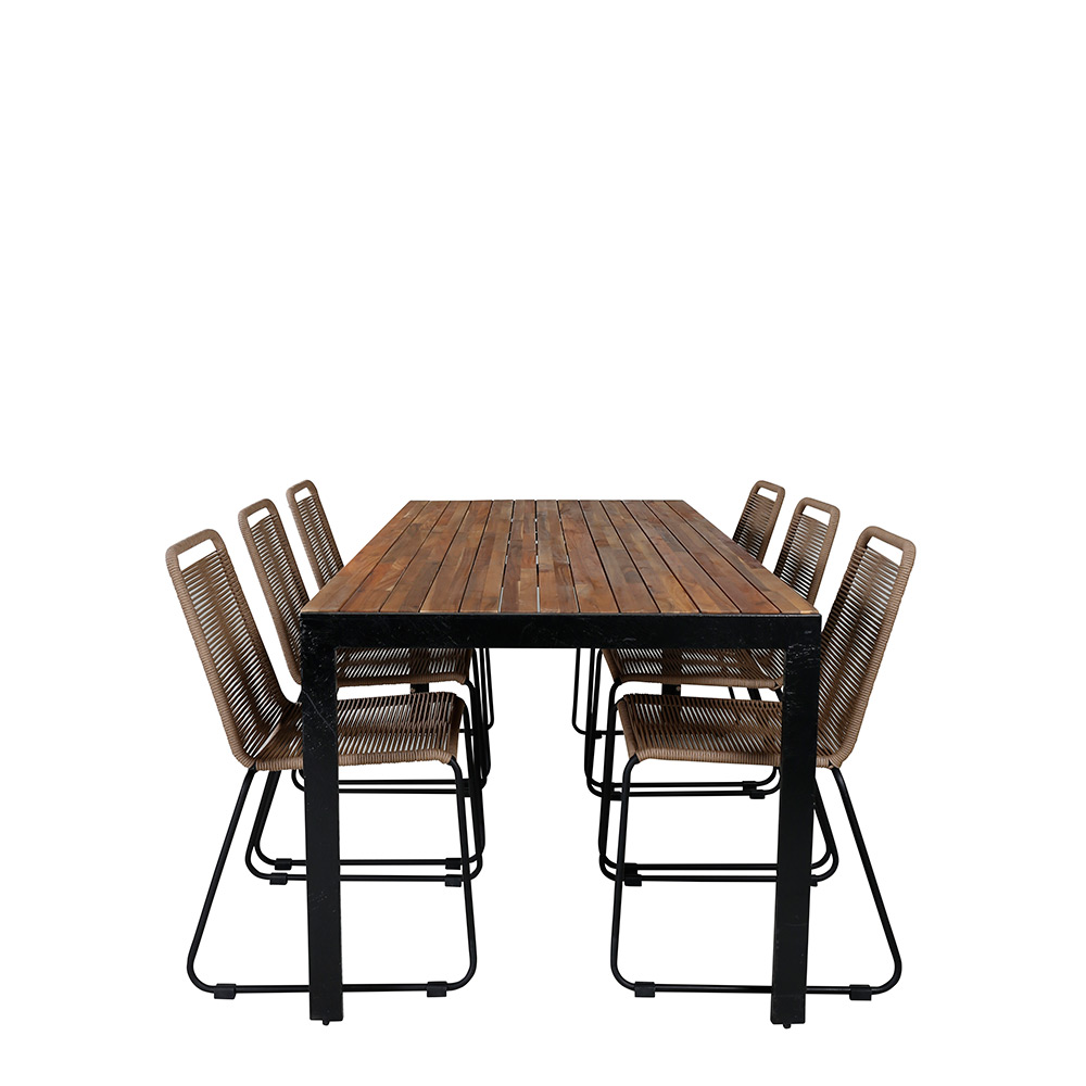 Spisegruppe Venture Home Bois med 6 Levi Stoler