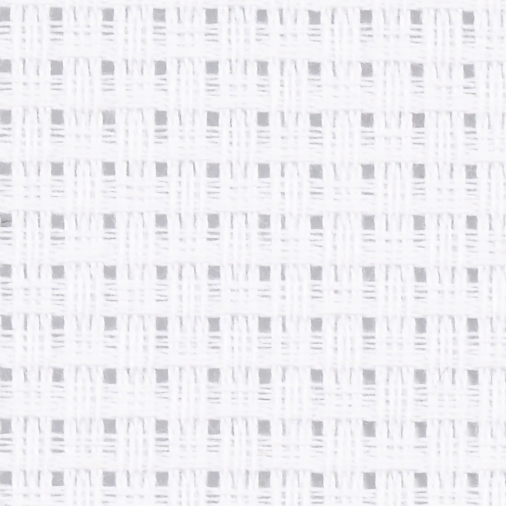 Broderistoff Creativ Company Aida Str 50x50 cm 24 Ruter pr 10 cm 1 stk Hvit