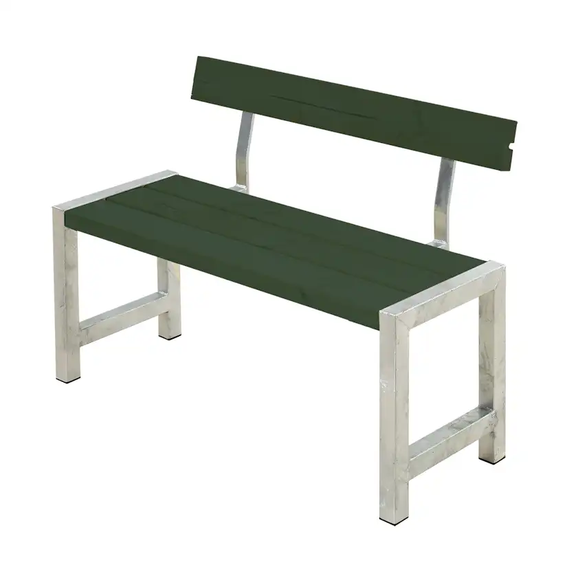 Hagebenk PLUS Café med Ryggstøtte 127 cm Grønn
