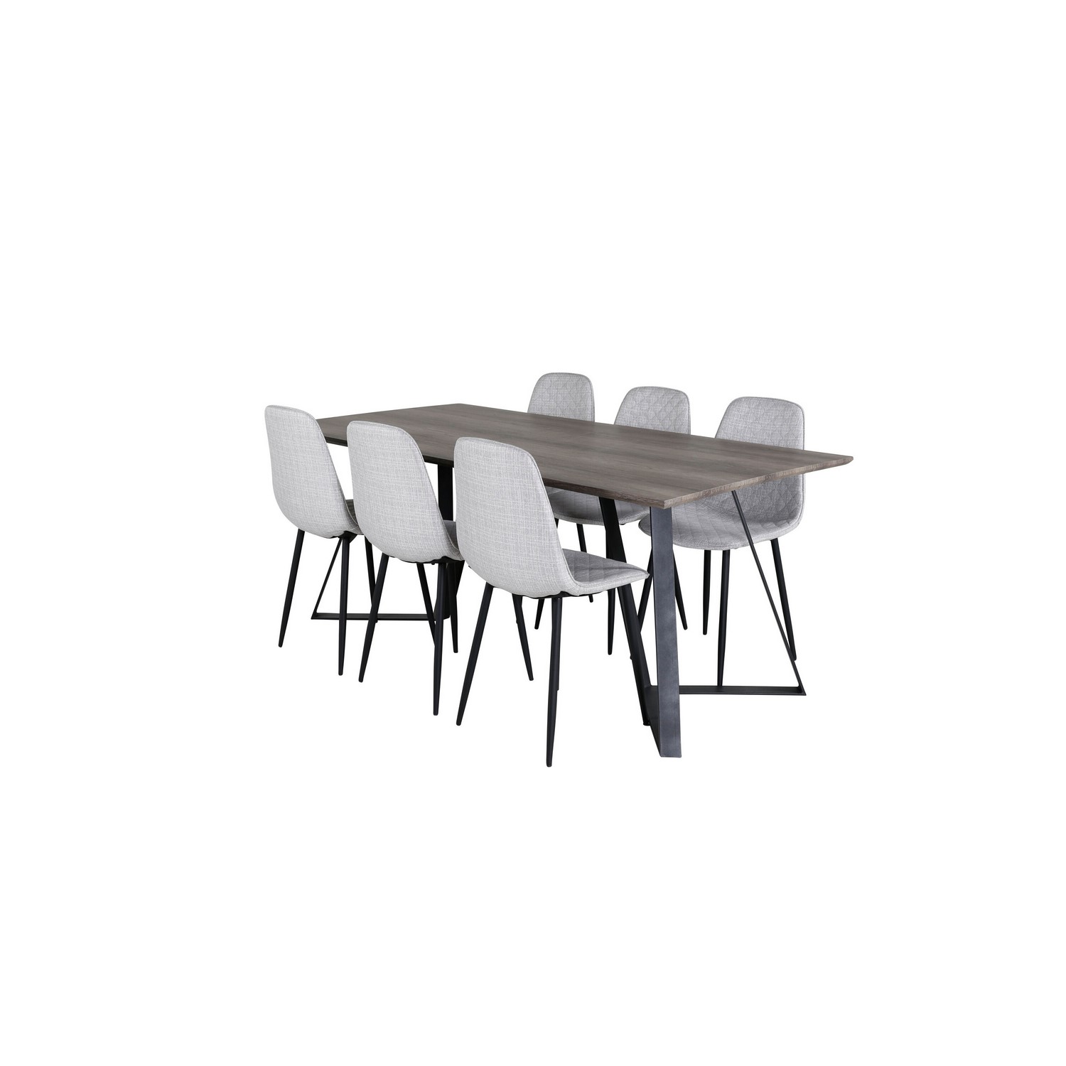 Spisegruppe Venture Home Madde med 6 Phoi Stoler Polyester